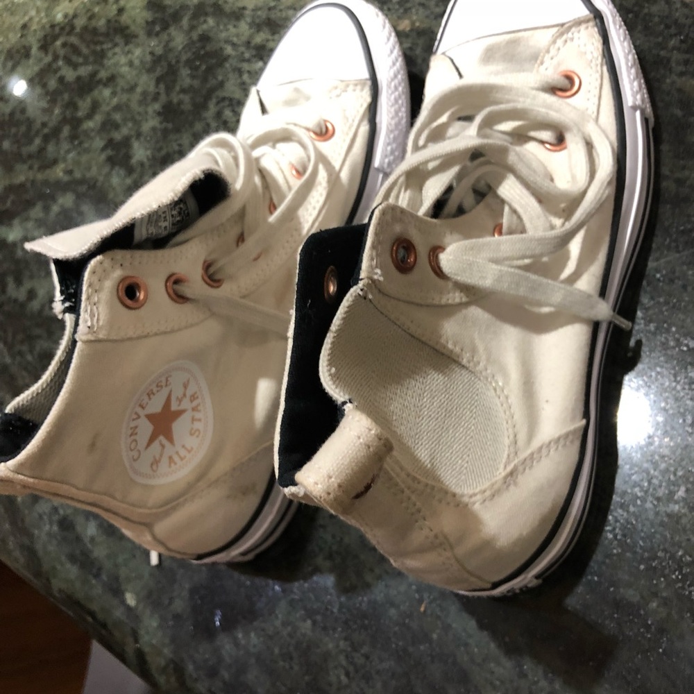 Tan/nude Converse high tops